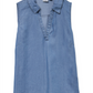 VMHARPER SL COLLAR SHORT TENCEL TOP - 10283751