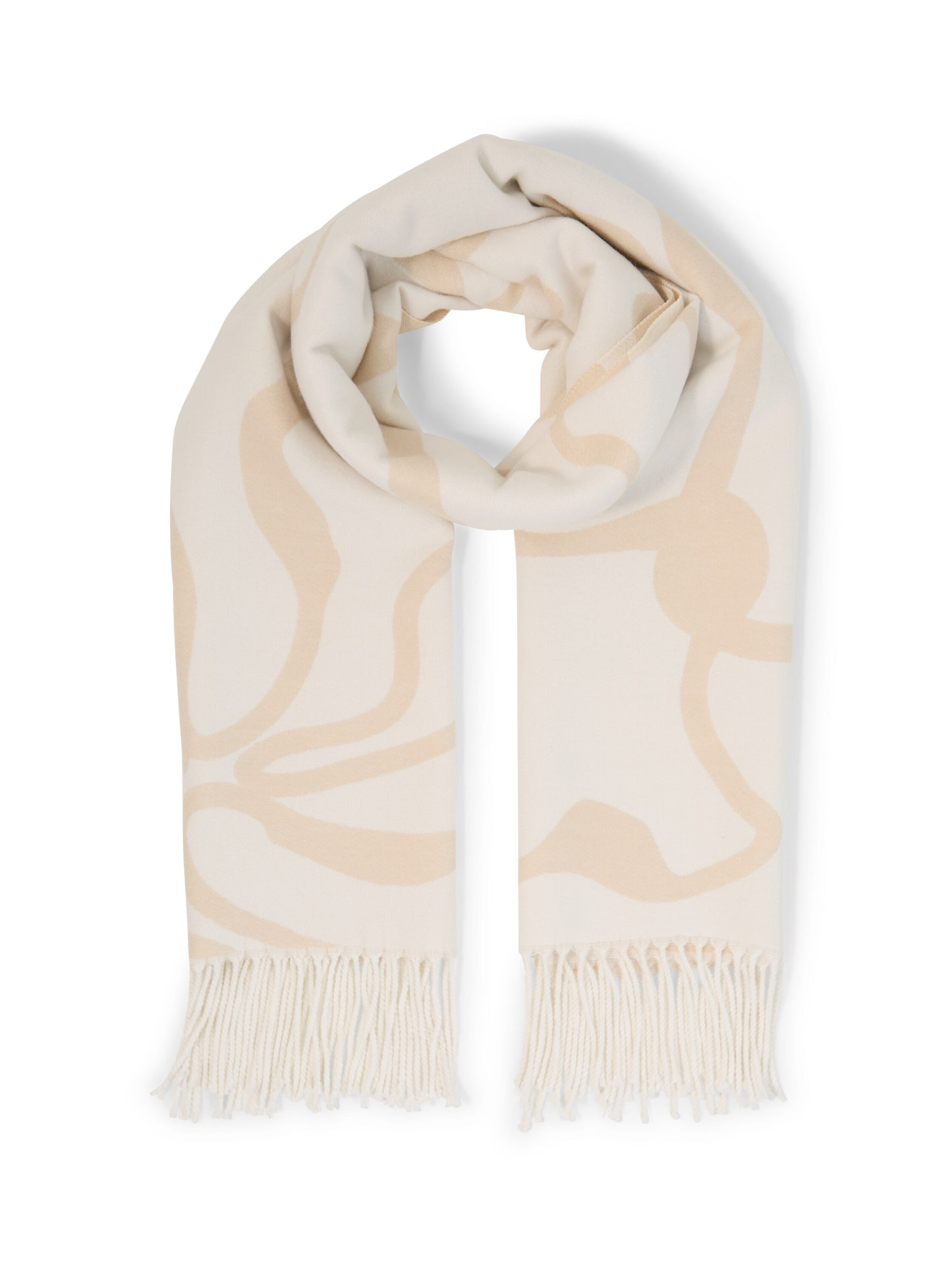 woven scarf with flowers - 1052820