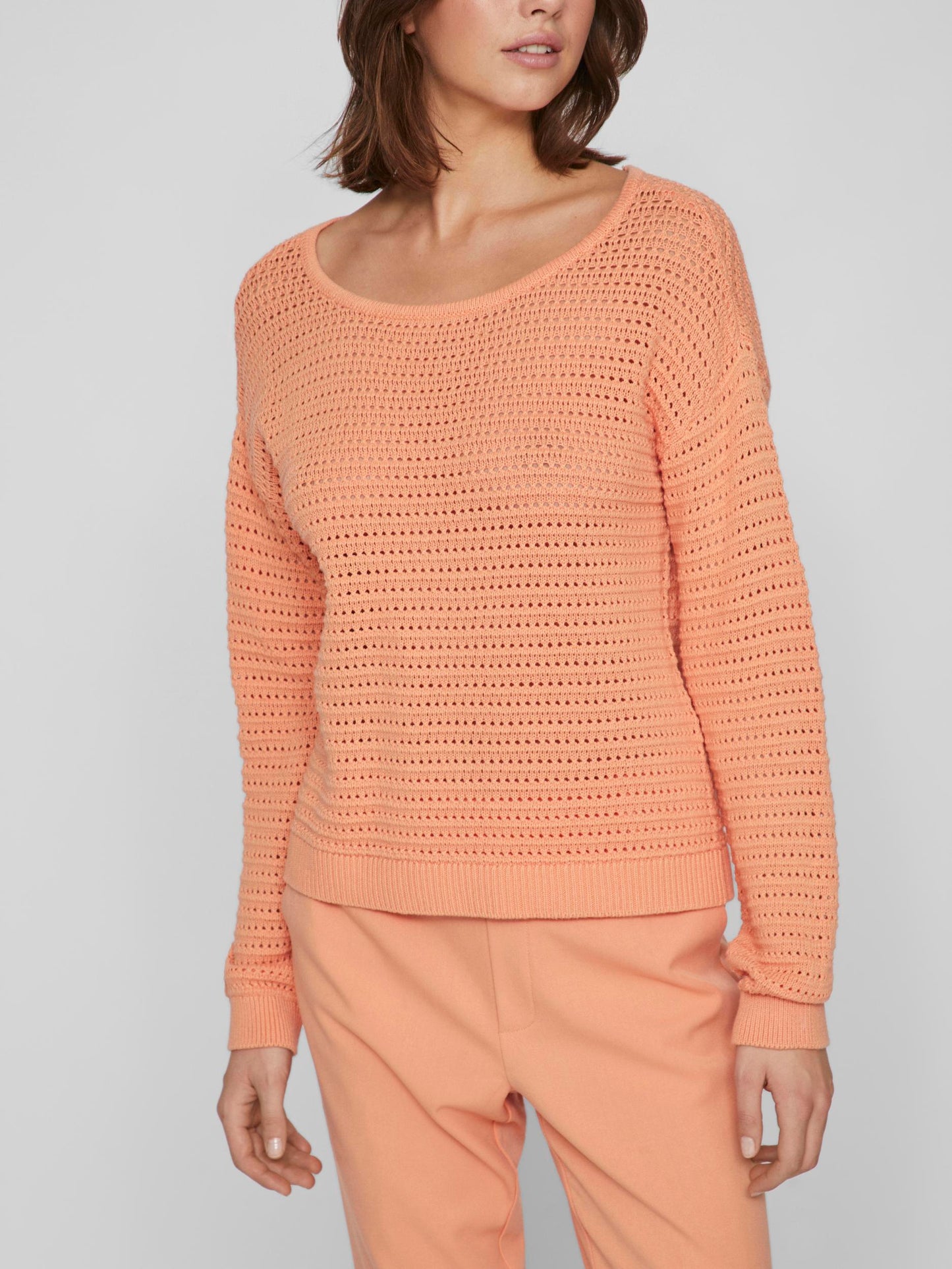 VIBELLISINA BOATNECK L/S KNIT TOP - - 14089578