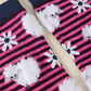 FLUFFY STRIPE SHEEP ANKLE SOCK - 446847