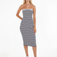 TJW LOGO TAPE STRIPE TUBE DRESS - DW0DW17922