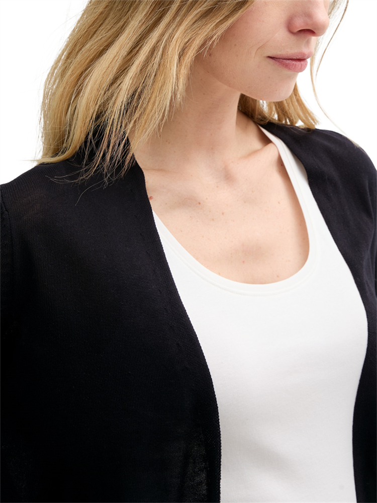 knit open cardigan - 1047077