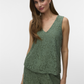 VMHONEY LACE SL V-NECK TOP WVN GA - 10330053
