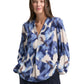 blouse printed V-neck - 1048676