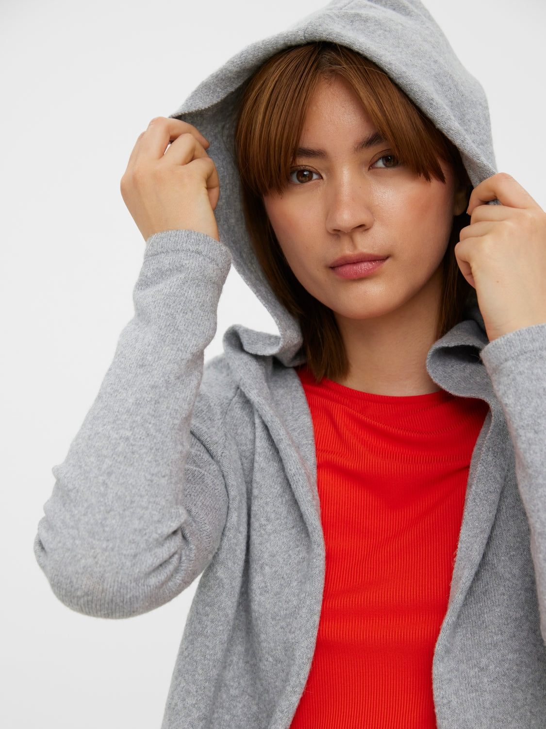 VMDOFFY LS OPEN HOOD CARDIGAN GA NO - 10235948