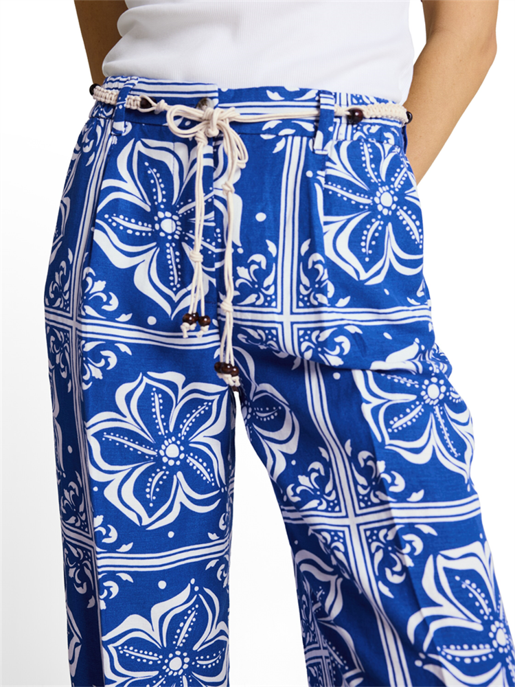 linen wide leg pants - 1049994