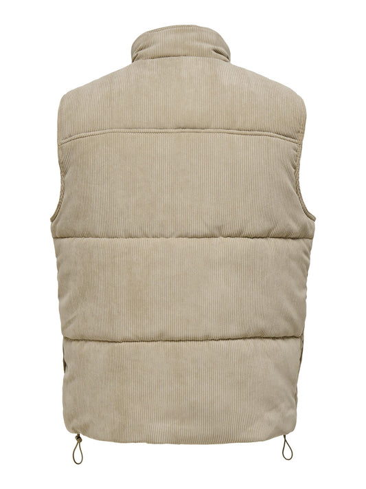 ONSCASH CORDUROY PUFFER VEST OTW - 22022506