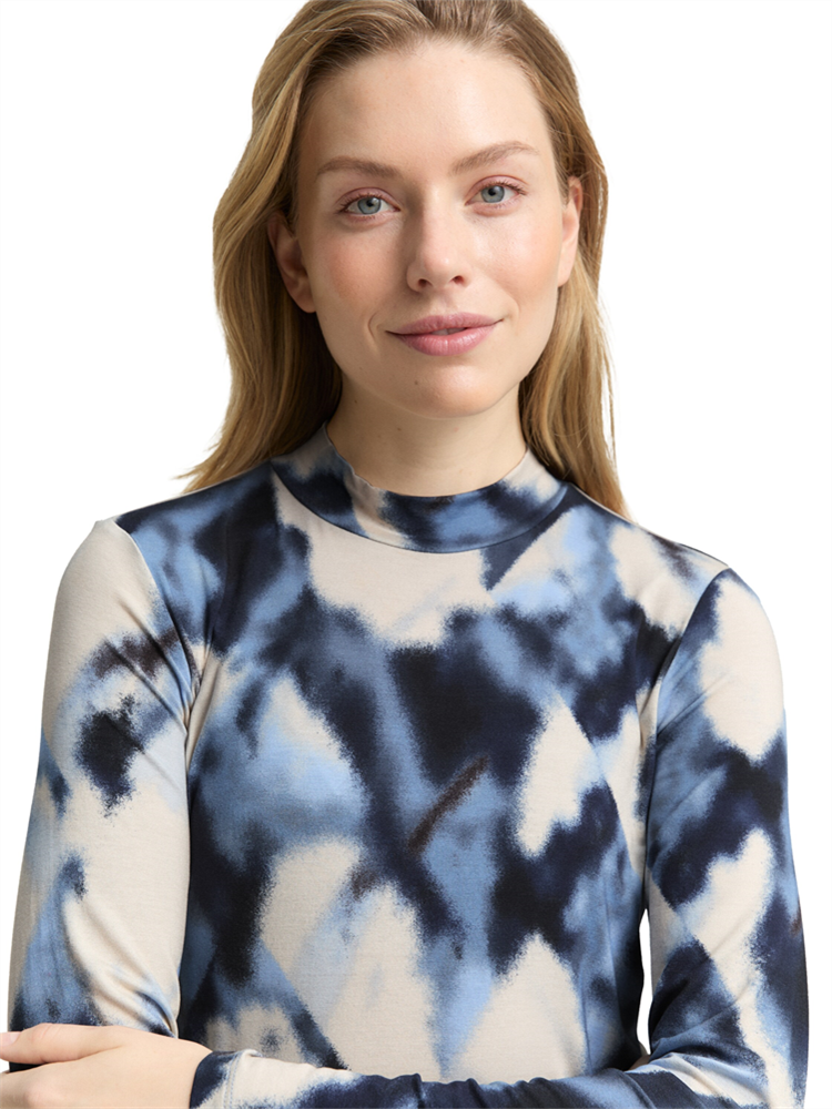 T-shirt mock neck alloverprint - 1048930