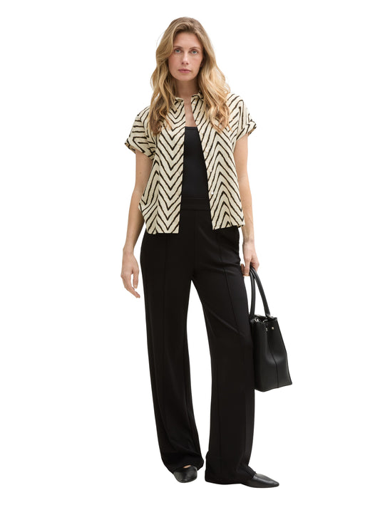 blouse shortsleeve with linen - 1046207