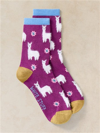 FLUFFY LLAMA ANKLE SOCK - 446848