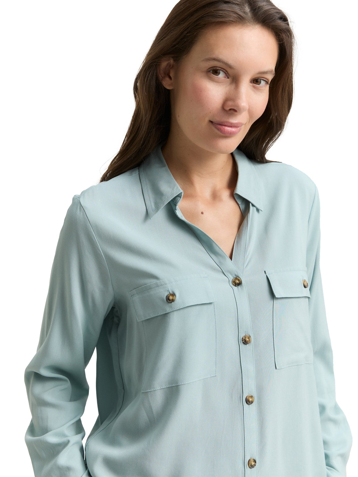 blouse shirt solid - 1048698