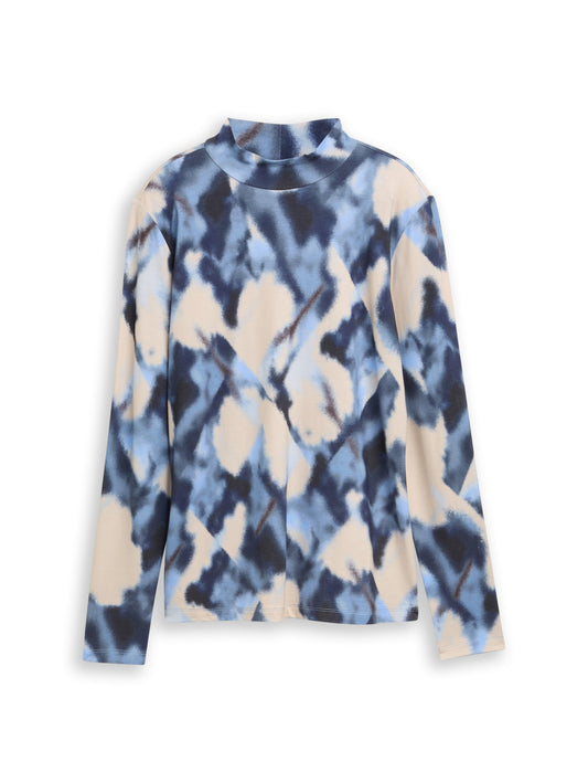 T-shirt mock neck alloverprint - 1048930