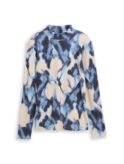 T-shirt mock neck alloverprint - 1048930