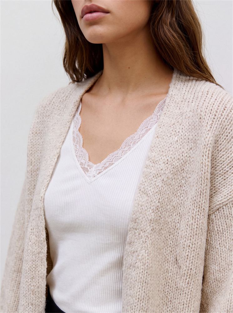 VMMAYBE LS OPEN CARDIGAN NOOS - 10273101