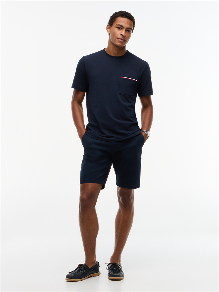 GLOBAL STRIPE PIQUE POCKET TEE - MW0MW42397