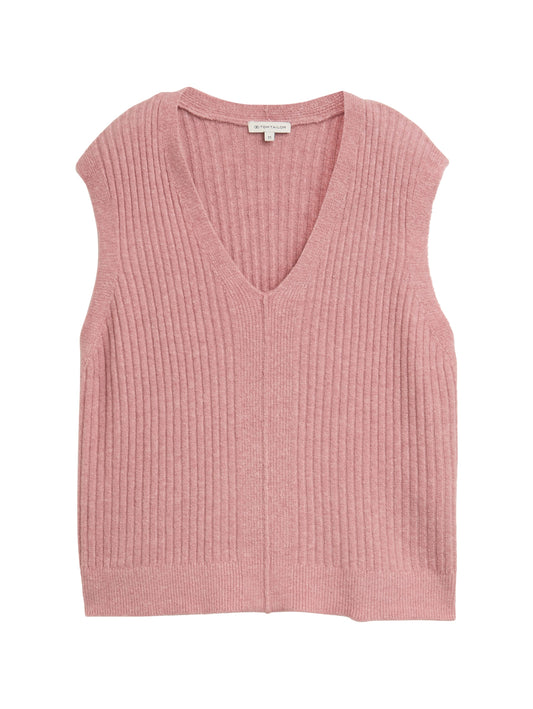 knit cosy rib vest - 1047693