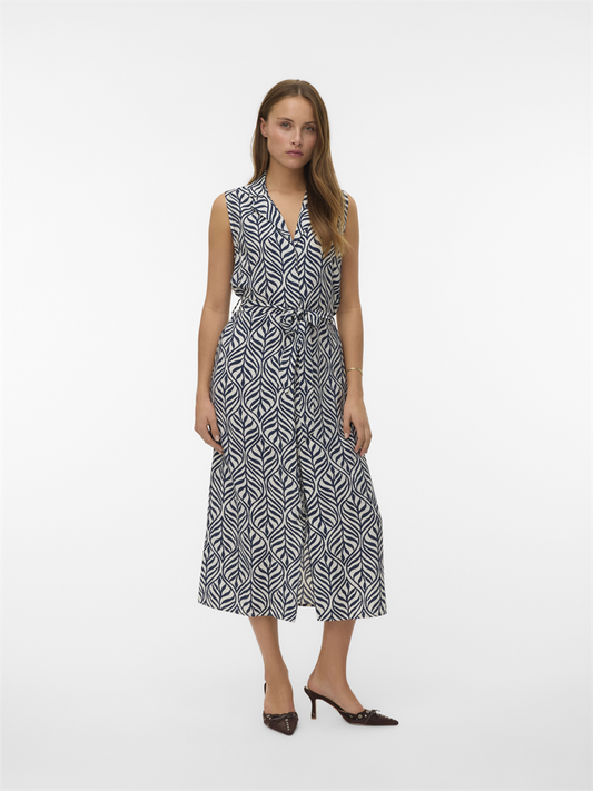 VMJOSIE SL V-NECK 7/8 DRESS WVN GA - 10341594