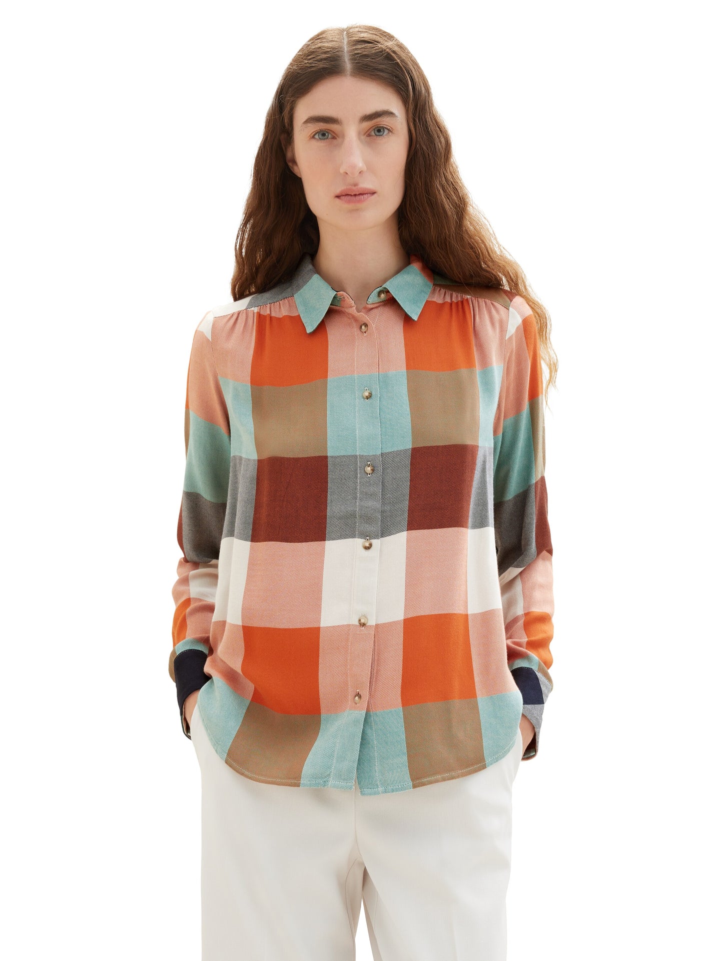 checked blouse - 1037884