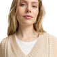 knit vest with cable structure - 1047708