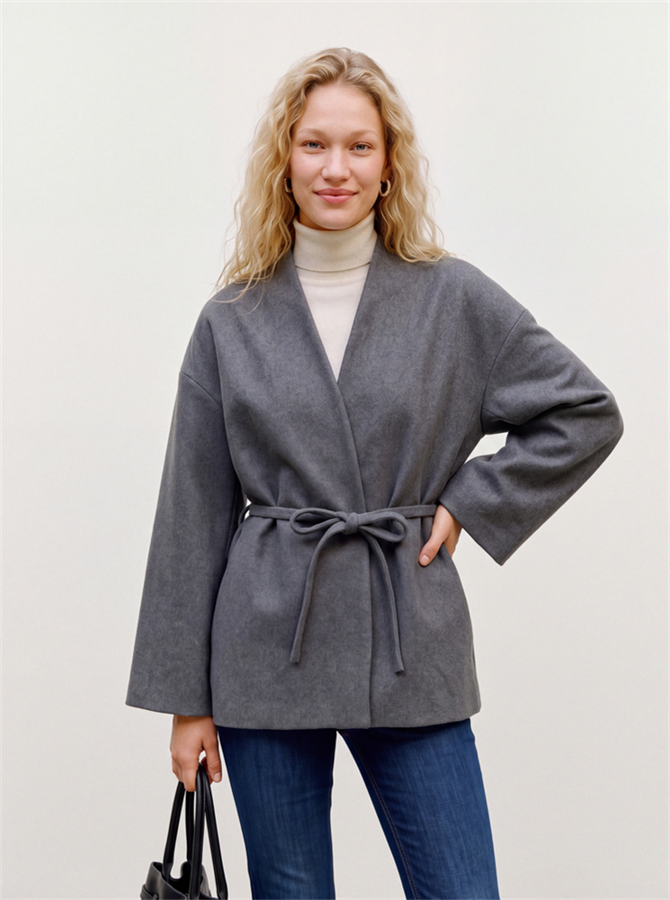 AWSIJINA LS V-NECK SHORT JACKET NOO - 10346138