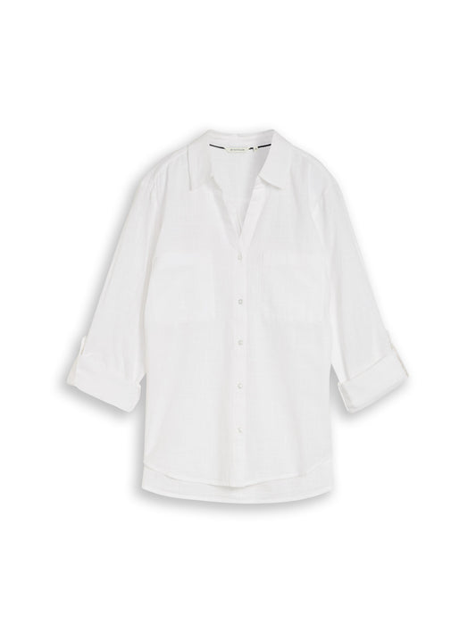 blouse with slub structure - 1035247
