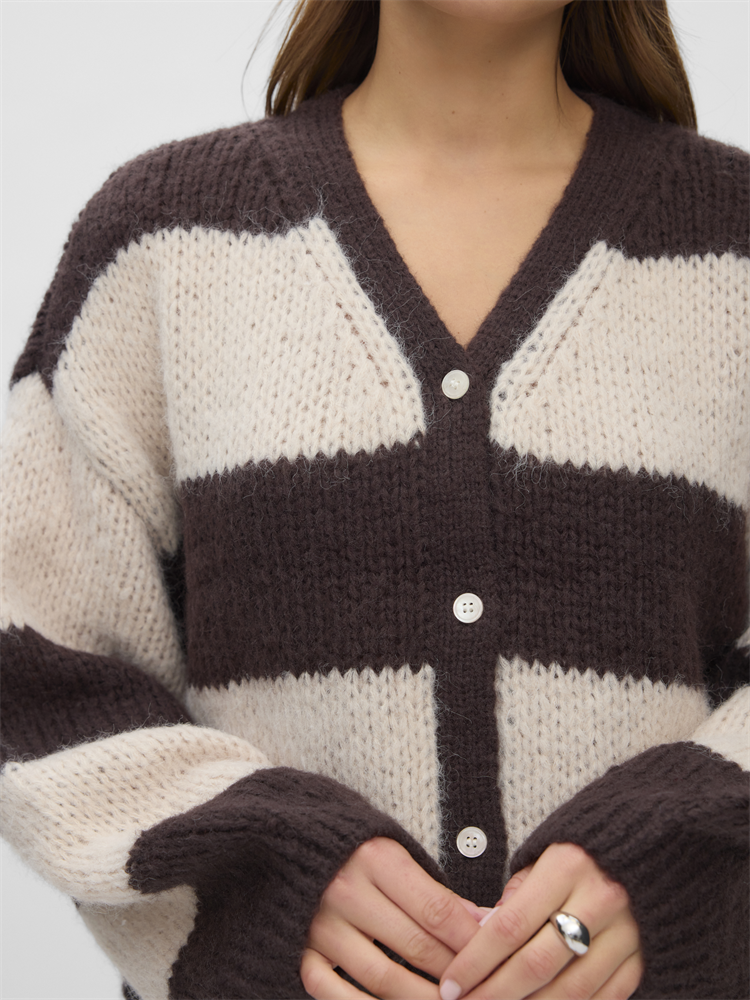 VMMAYBE LS V-NECK BUTTON CARDIGAN N - 10351623