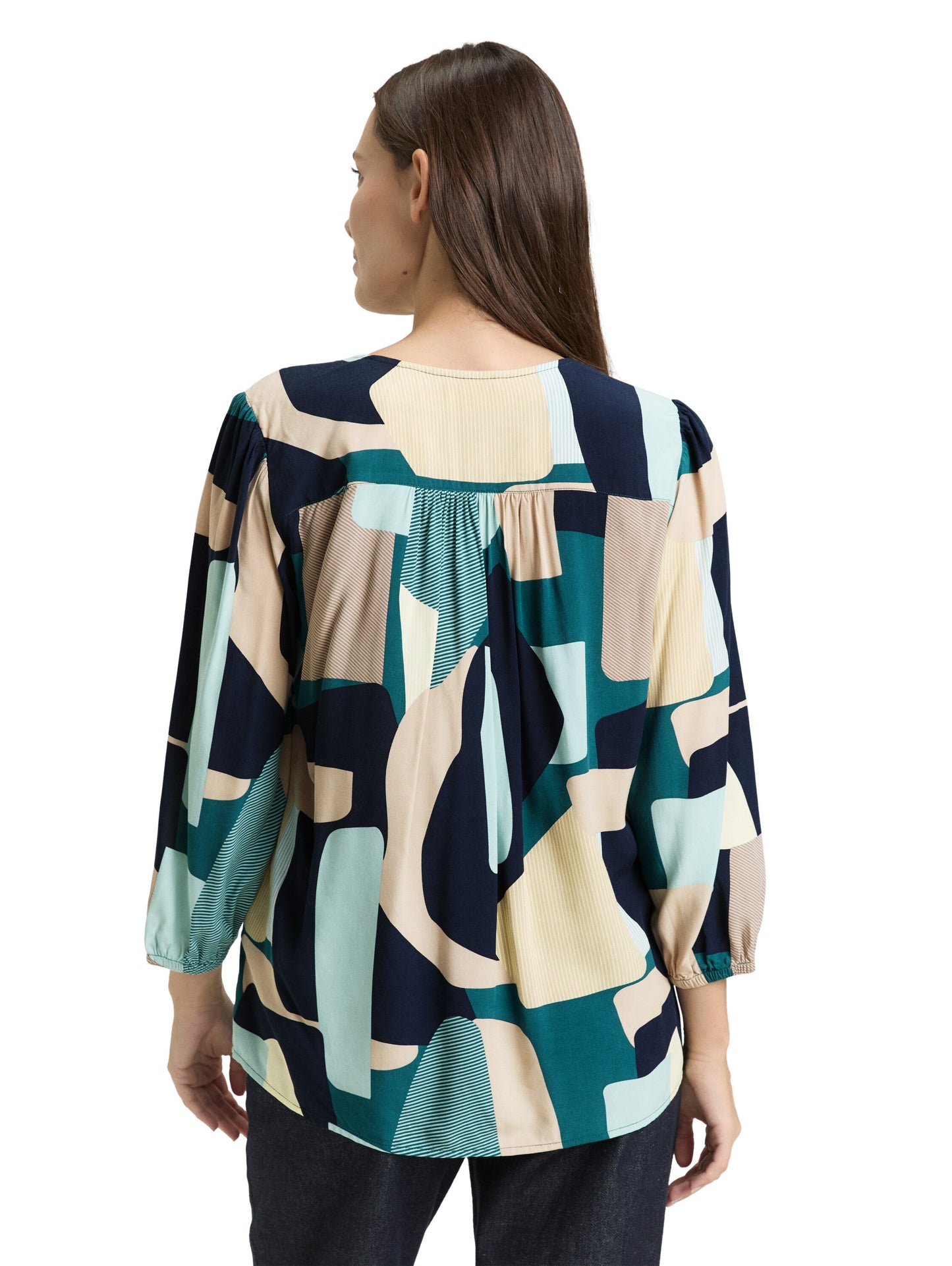 blouse with V-neck - 1049794