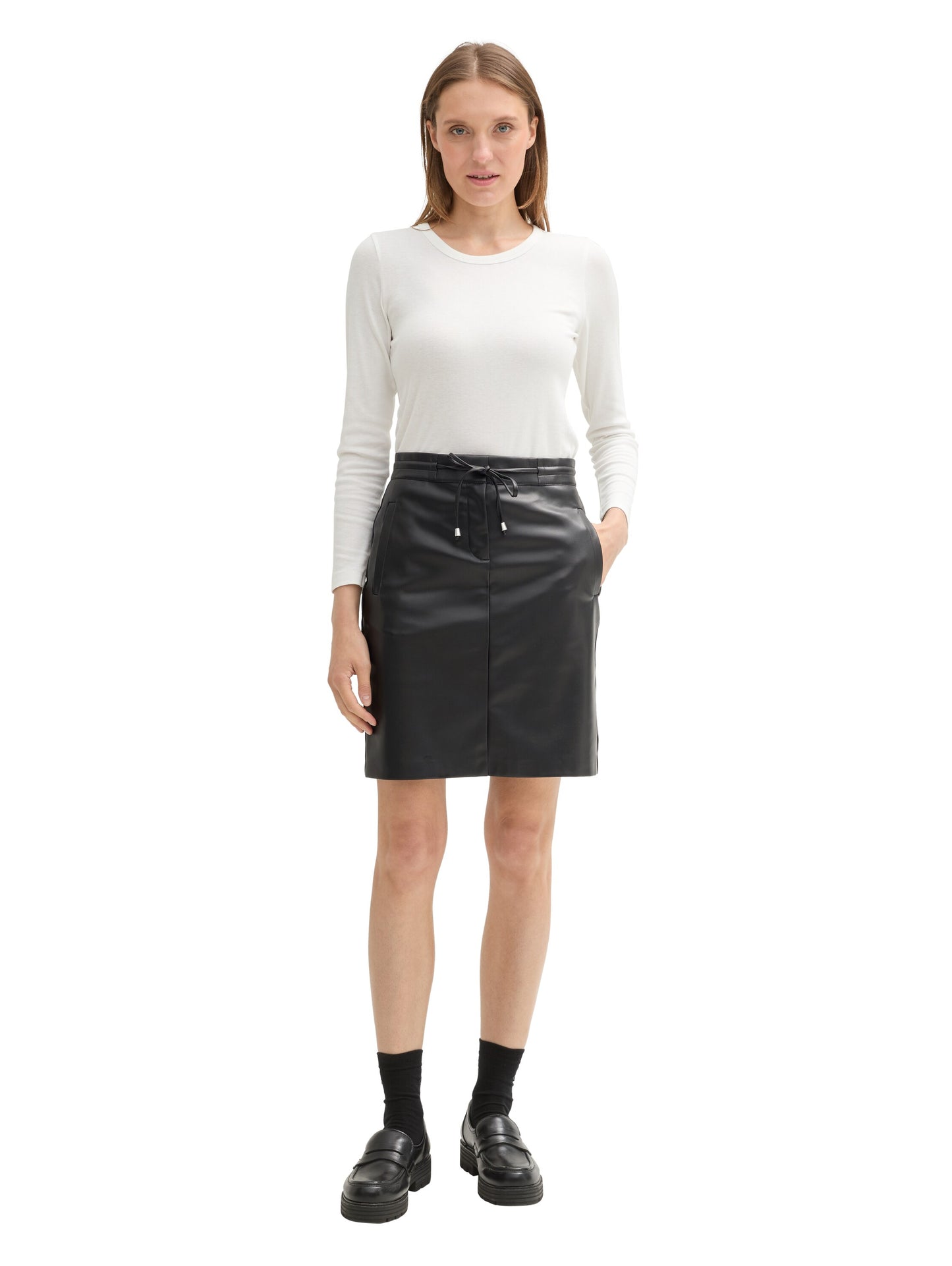 fake leather skirt - 1043896