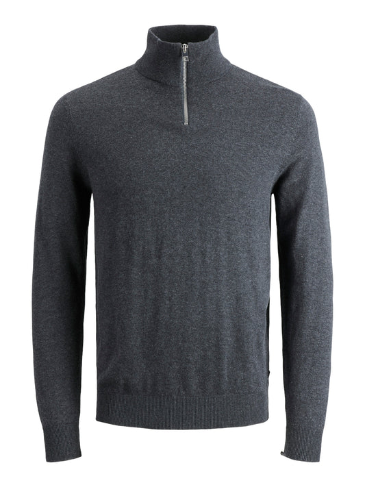 JJEEMIL KNIT HALF ZIP NOOS - 12189339