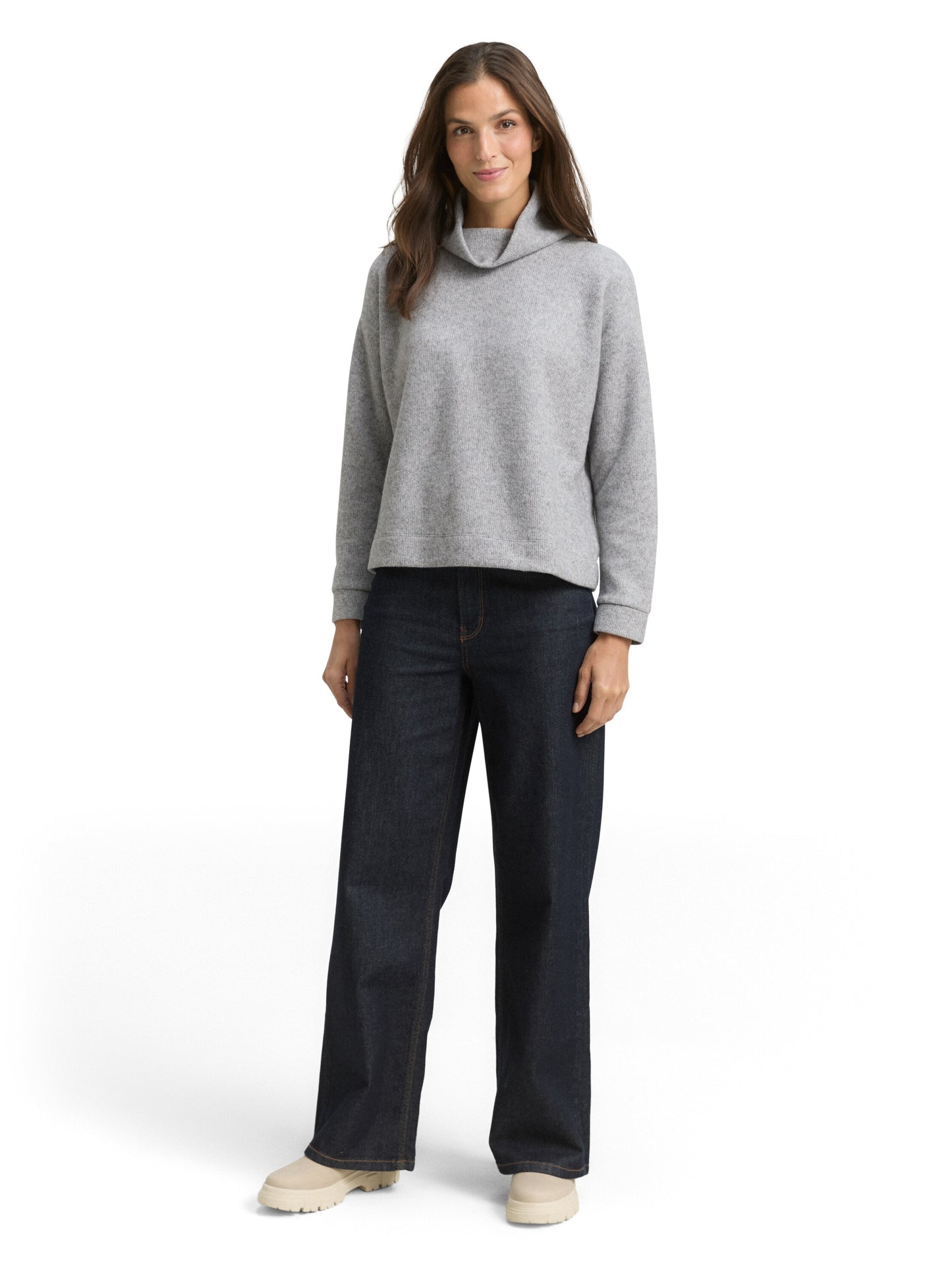 Sweatshirt cosy rib roll neck - 1049012