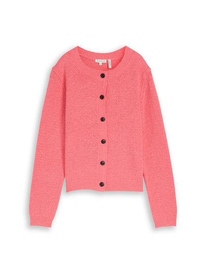 knit crispy cotton cardigan - 1050537