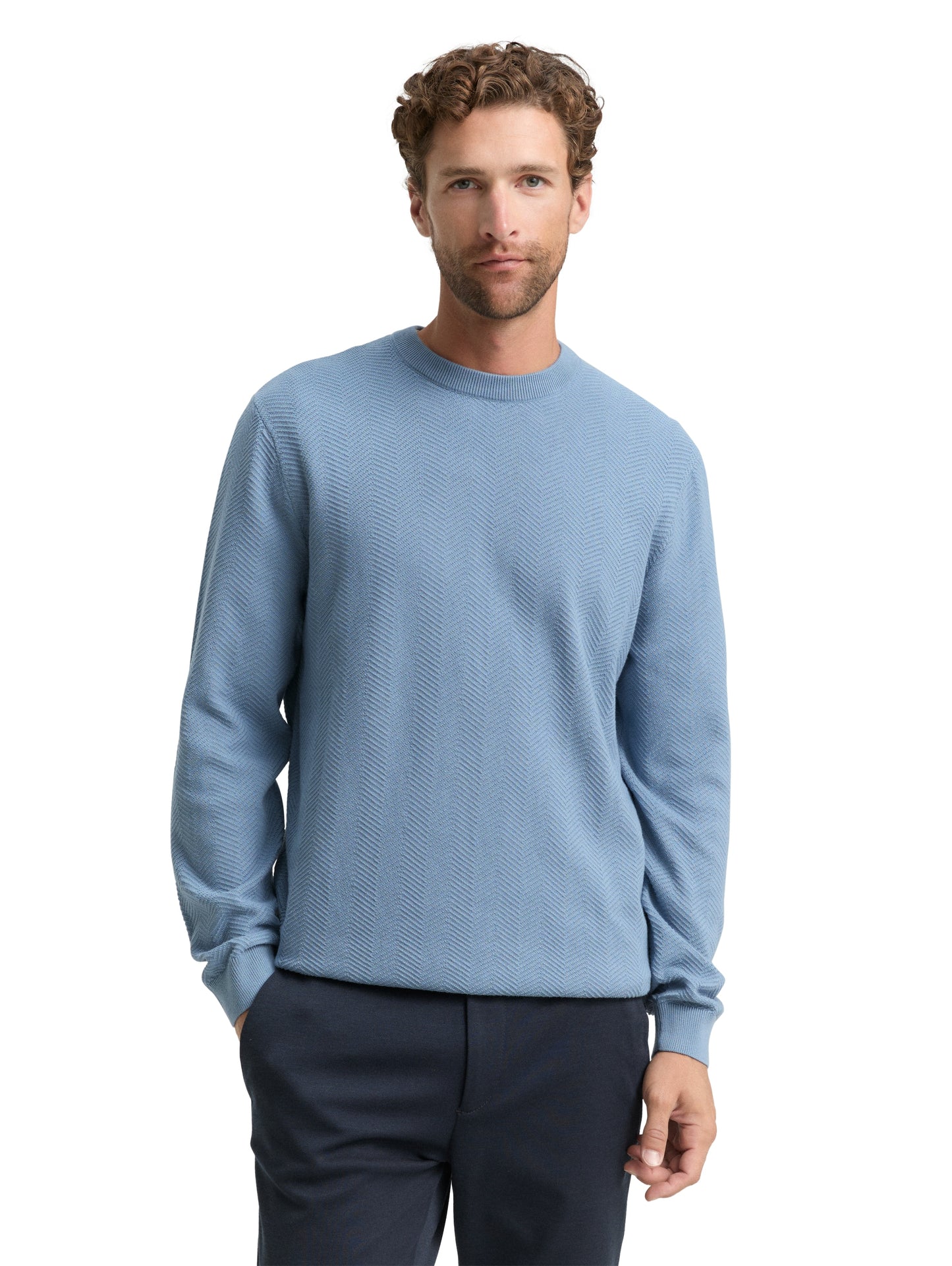 knitted herringbone pullover - 1048720