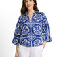blouse loose fit with linen - 1049825