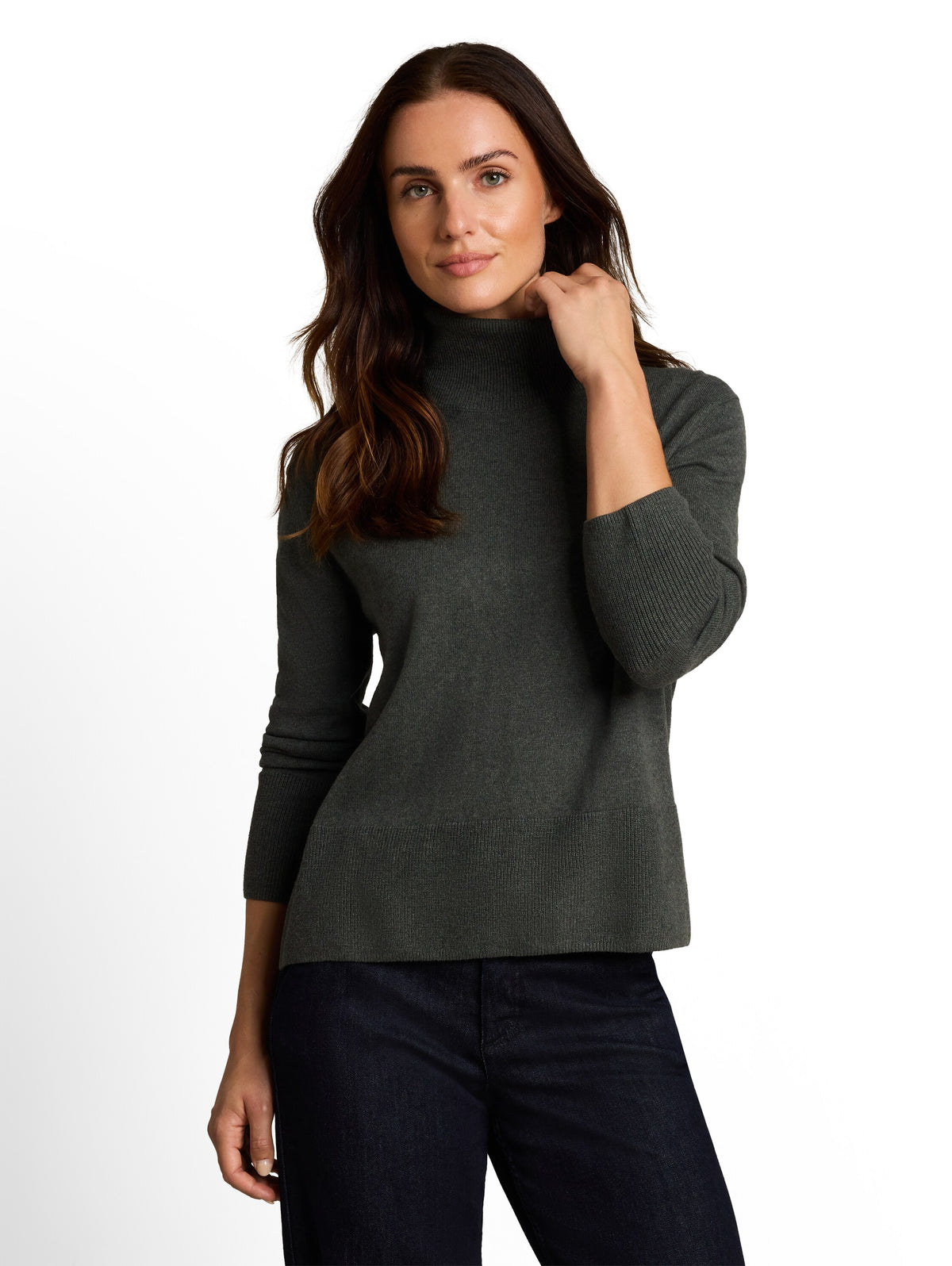 knit cashmere blend turtleneck - 1053394