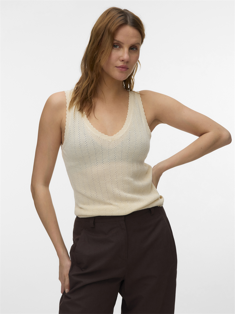 VMNEWLEX POINTELLE V-NECK TOP - 10340559