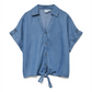 VMFLEUR SS BOW TENCEL SHIRT - 10326059