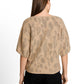 knit hairy printed batwing swe - 1052778