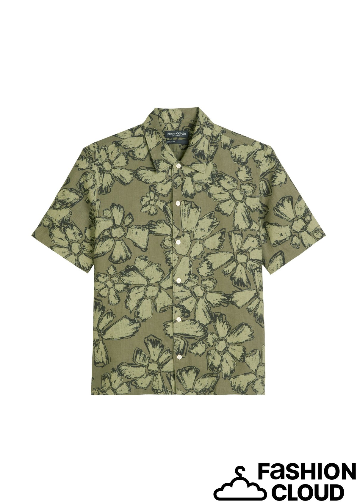 Camp collar, short sleeves, slits a - 523721341134