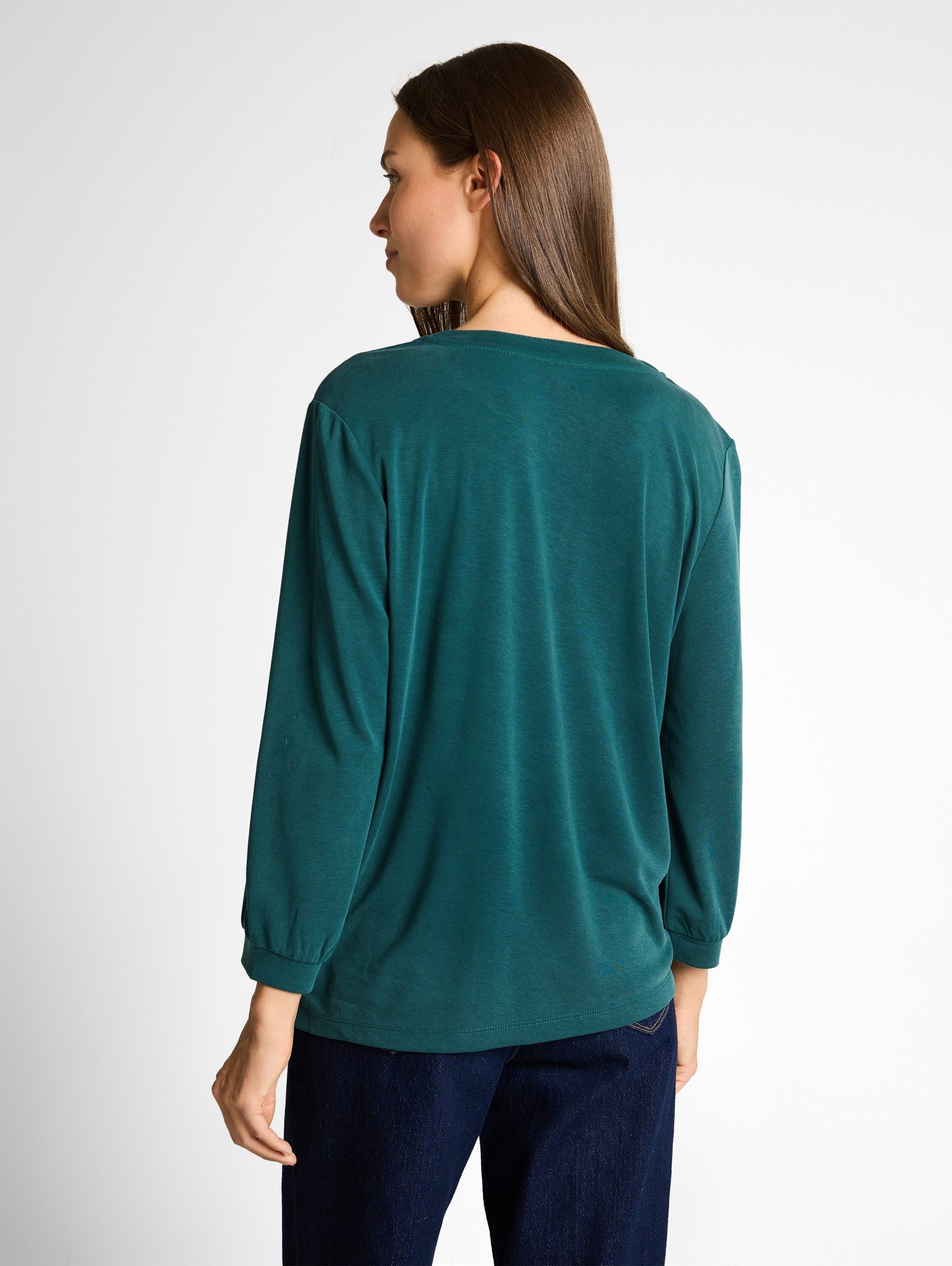 T-shirt henley with gathering - 1050430