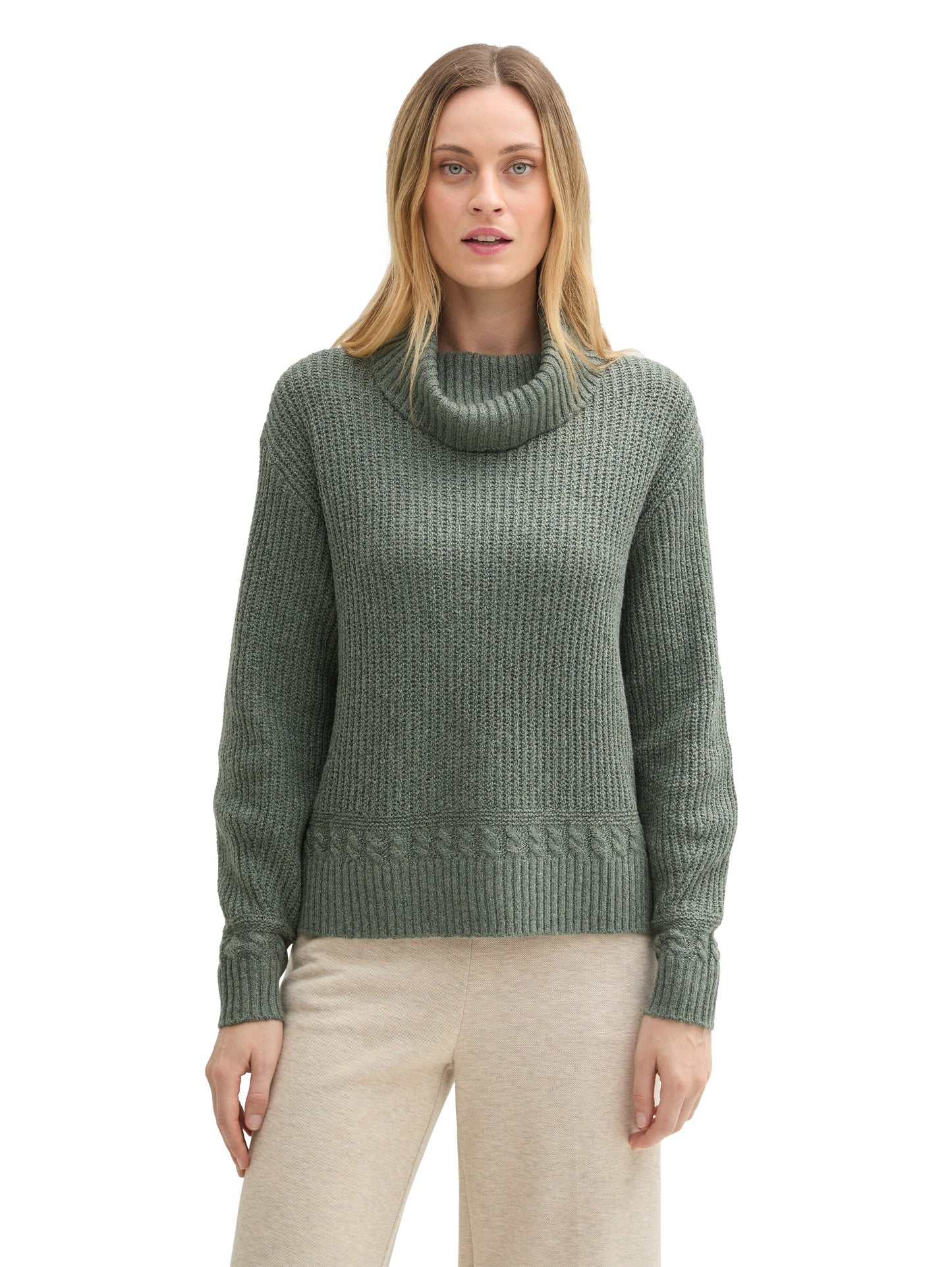 knit rib turtleneck - 1044058