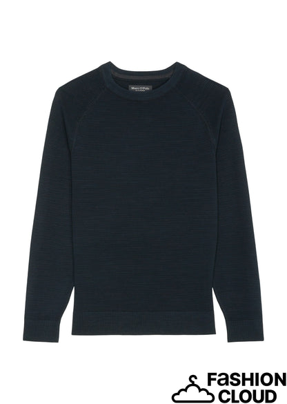 Crewneck with Raglan, wave ottoman - M28502560068