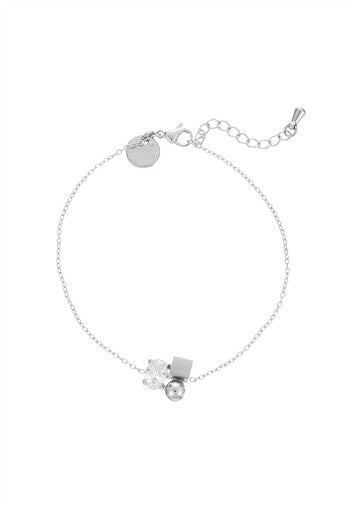 Armband stainl. platiniert set - 260226789