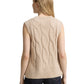 knit vest with cable structure - 1047708