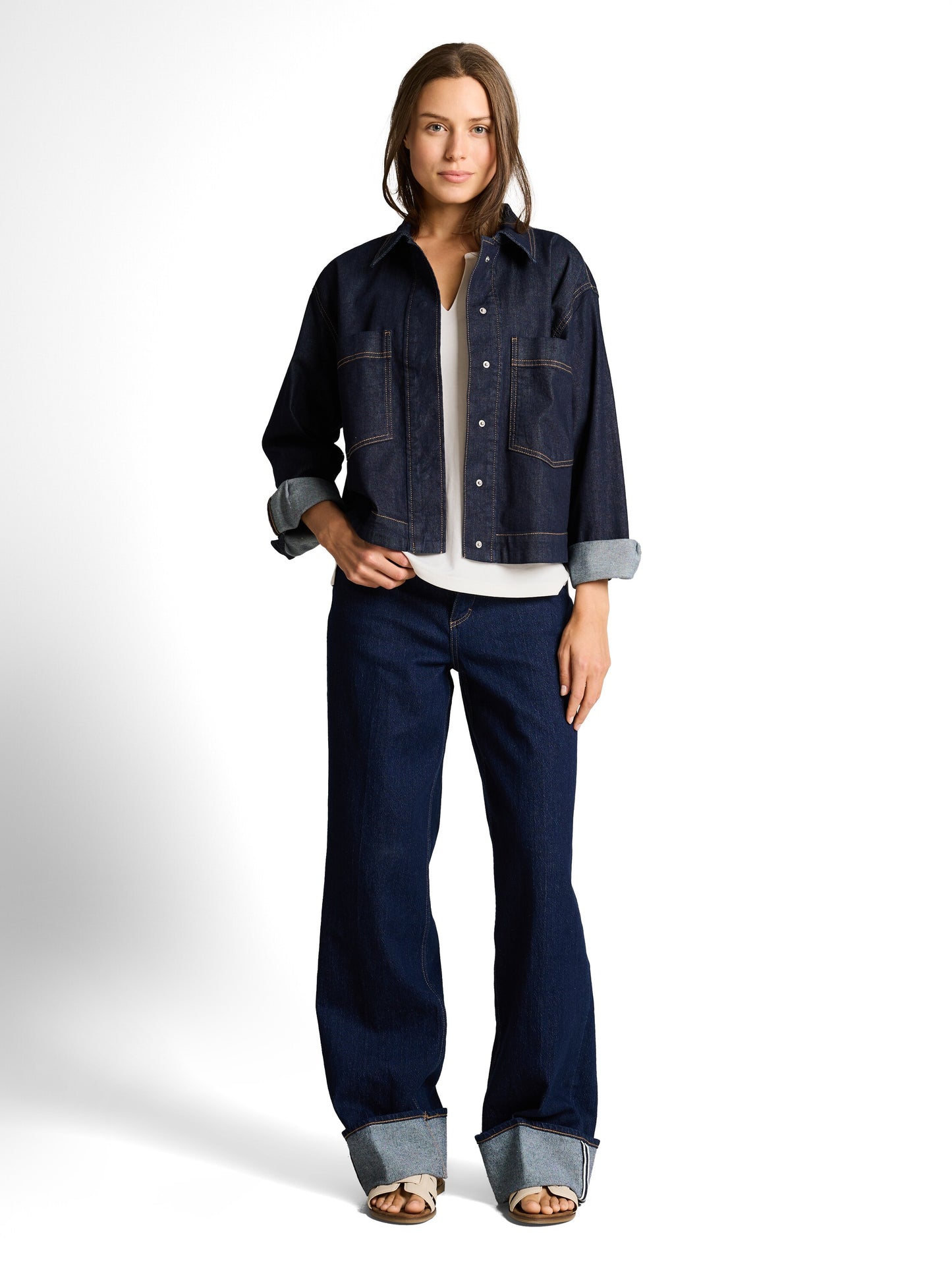 T-shirt henley with gathering - 1050430