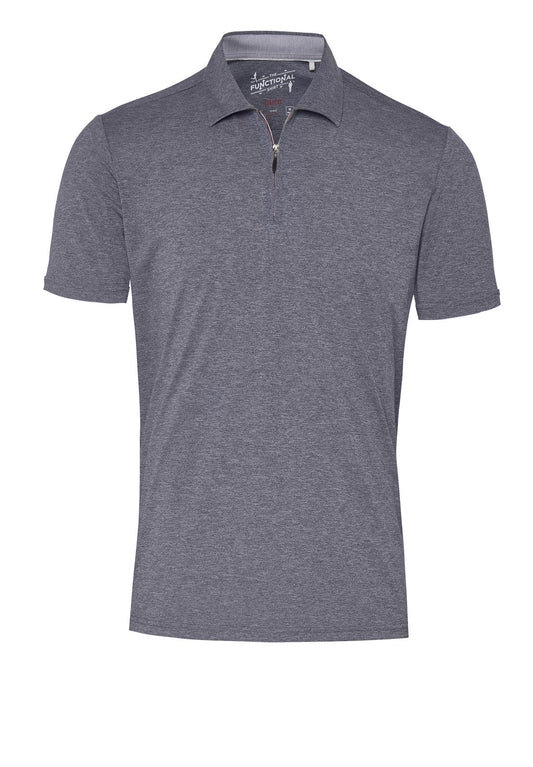 Pure Functional Polo Zip slim fit - 3393-92920