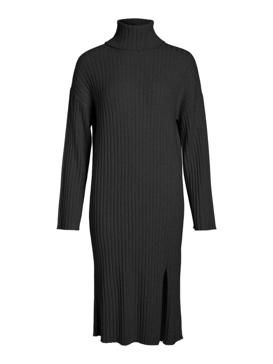 VIRIL L/S ROLLNECK KNIT MIDI DRESS - 14089982