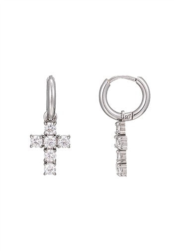 Ohrring stainl. platiniert - 230226809