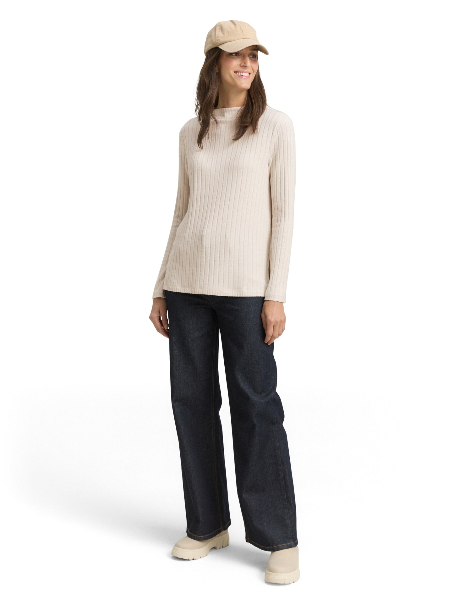 T-shirt cosy wide rib mock nec - 1048934