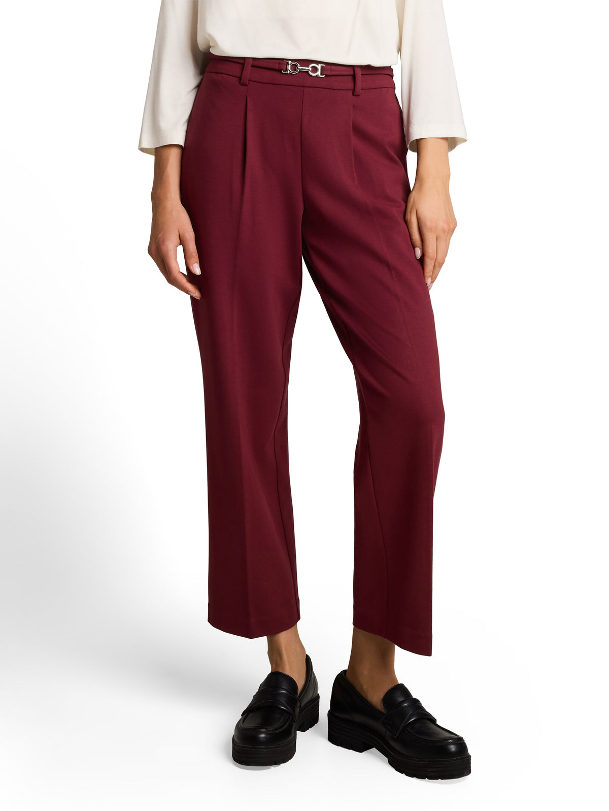 cropped straight leg pants - 1052971