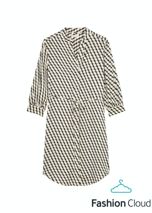 Dress, relaxed shirt style, stand-u - 308116721265